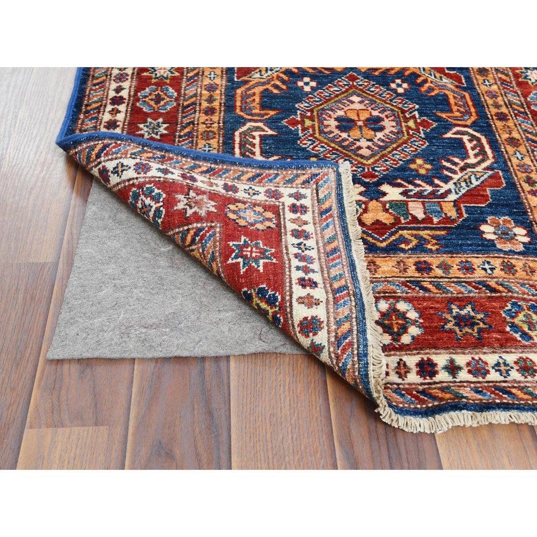 2'6" x 11'0" New Hand Knotted Blue Wool Runner Oriental Rug - MOA10261456