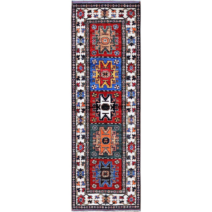 2'8" x 8'2" New Hand Knotted Red Wool Runner Oriental Rug - MOA102614