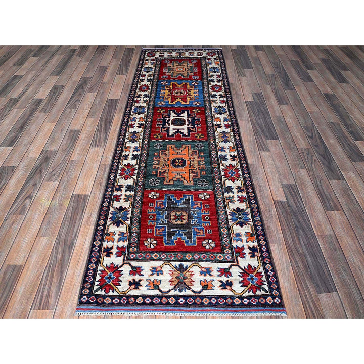 2'8" x 8'2" New Hand Knotted Red Wool Runner Oriental Rug - MOA102614