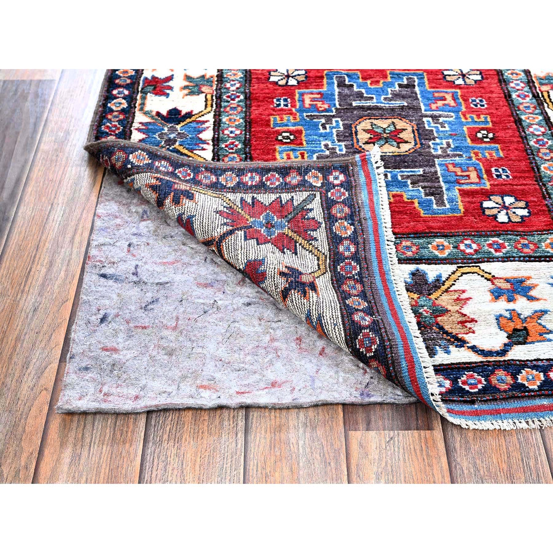 2'8" x 8'2" New Hand Knotted Red Wool Runner Oriental Rug - MOA102614