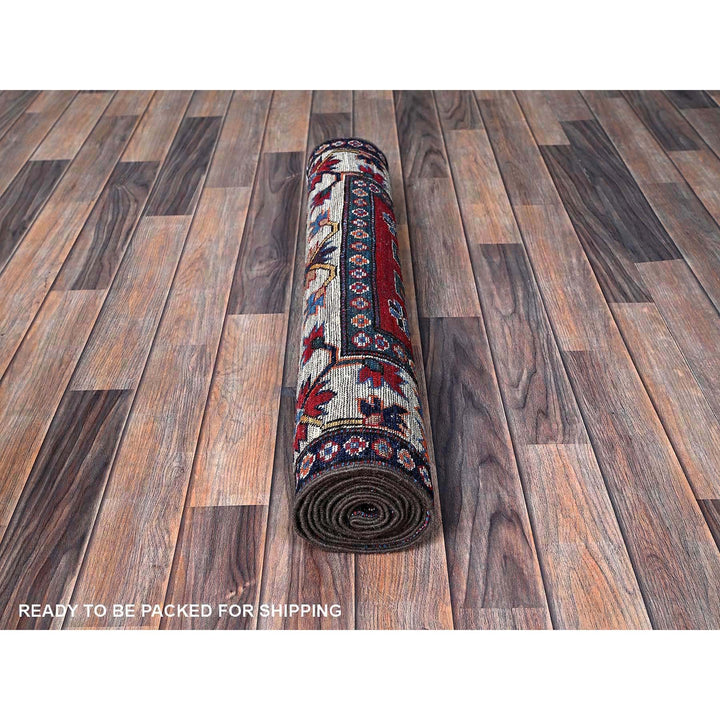 2'8" x 8'2" New Hand Knotted Red Wool Runner Oriental Rug - MOA102614