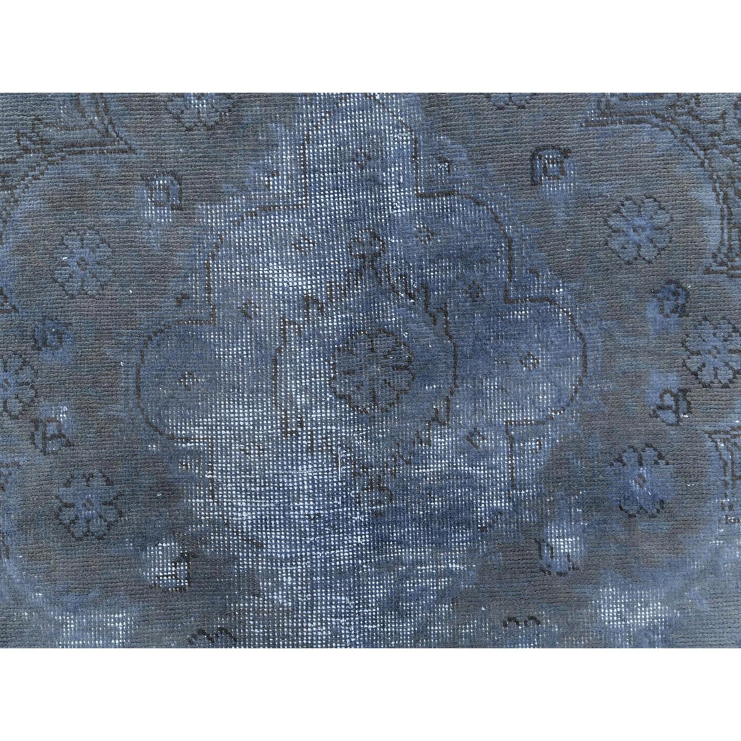 7'2" x 10'4" Vintage Hand Knotted Grey Cotton Rectangle Oriental Rug - MOA10261597