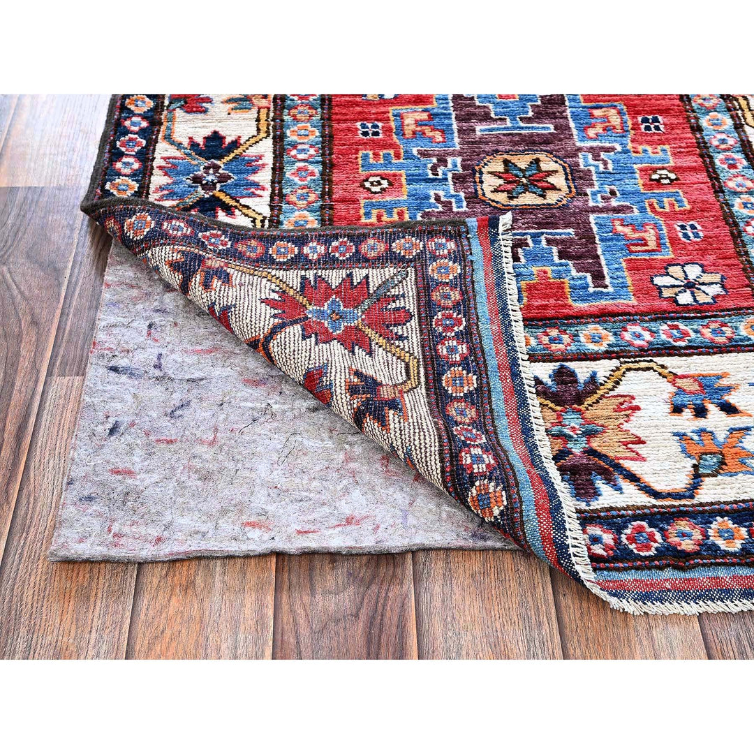 2'9" x 9'8" New Hand Knotted Red Wool Runner Oriental Rug - MOA102615