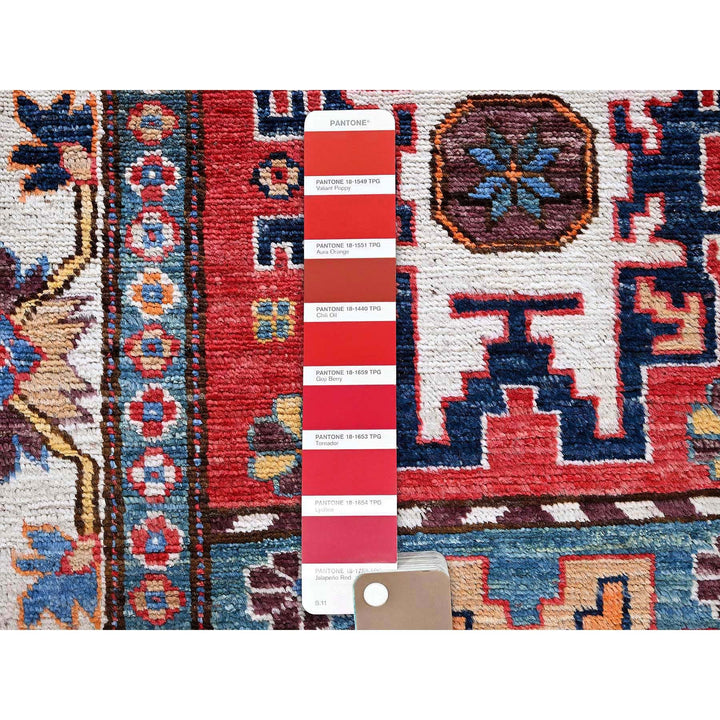2'9" x 9'8" New Hand Knotted Red Wool Runner Oriental Rug - MOA102615