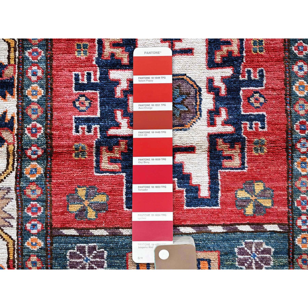 2'8" x 7'7" New Hand Knotted Red Wool Runner Oriental Rug - MOA102617