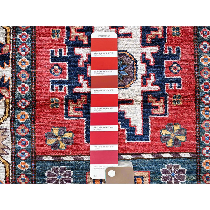 2'8" x 7'7" New Hand Knotted Red Wool Runner Oriental Rug - MOA102617