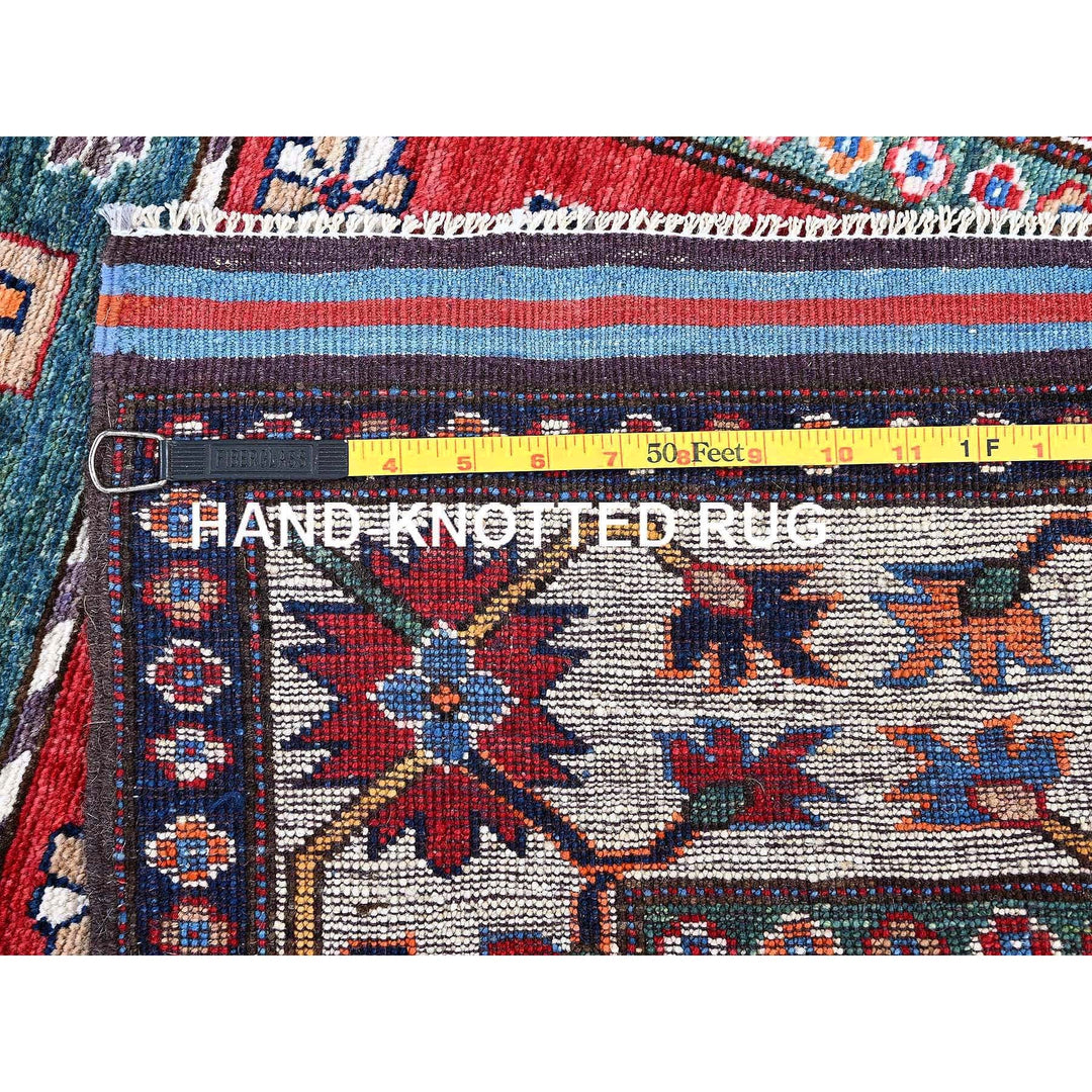 2'8" x 7'7" New Hand Knotted Red Wool Runner Oriental Rug - MOA102617