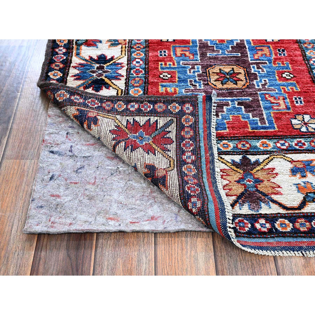 2'10" x 9'8" New Hand Knotted Red Wool Runner Oriental Rug - MOA102618