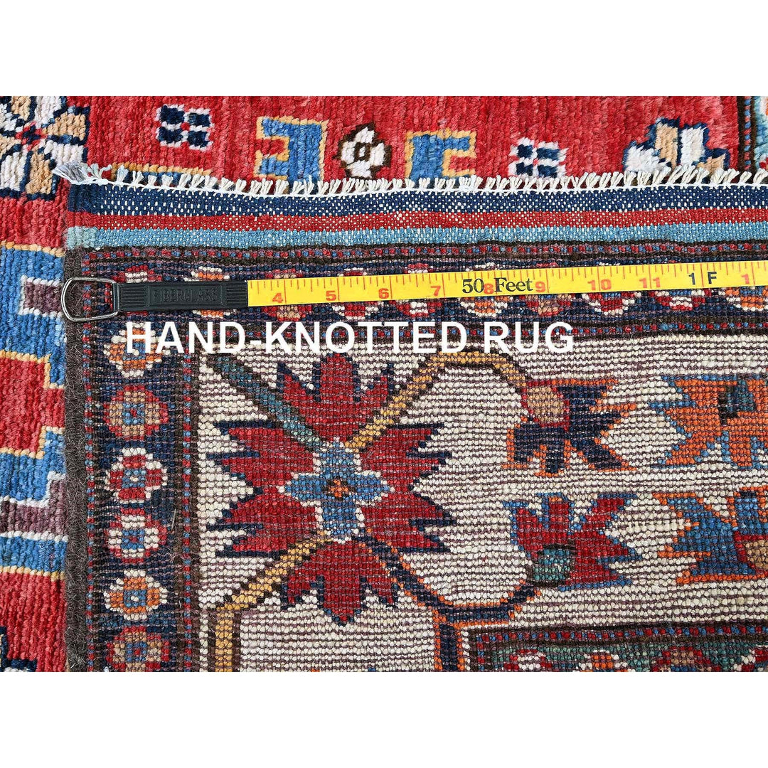 2'10" x 9'8" New Hand Knotted Red Wool Runner Oriental Rug - MOA102618