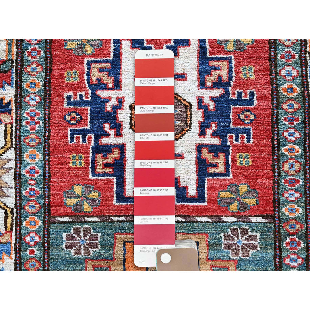 2'9" x 9'3" New Hand Knotted Red Wool Runner Oriental Rug - MOA102619
