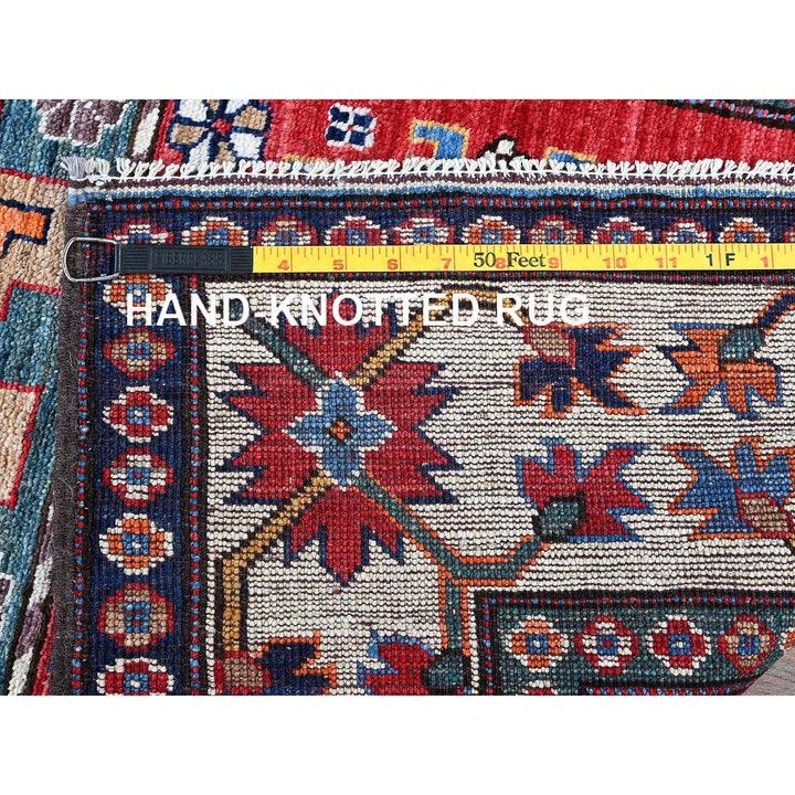 2'9" x 9'3" New Hand Knotted Red Wool Runner Oriental Rug - MOA102619