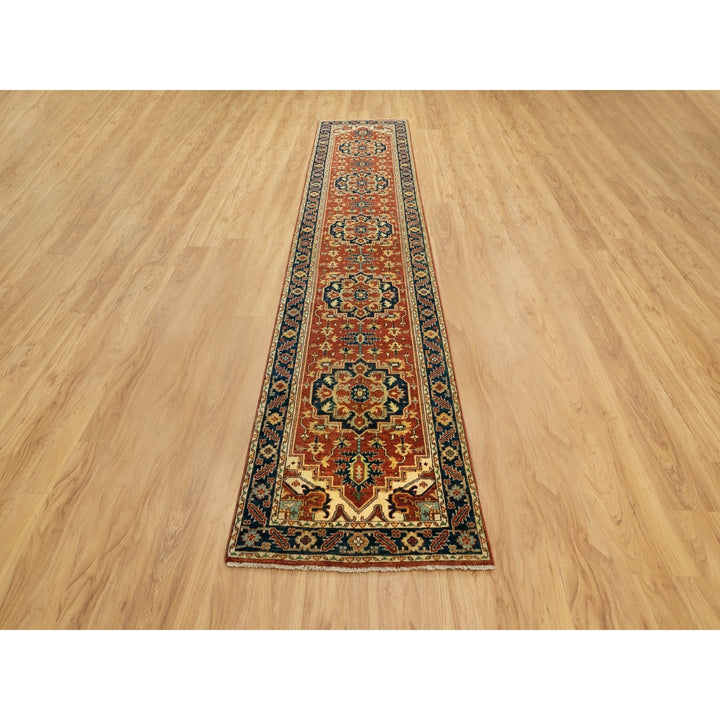 2'6" x 12'2" New Hand Knotted Red Wool Runner Oriental Rug - MOA10262011