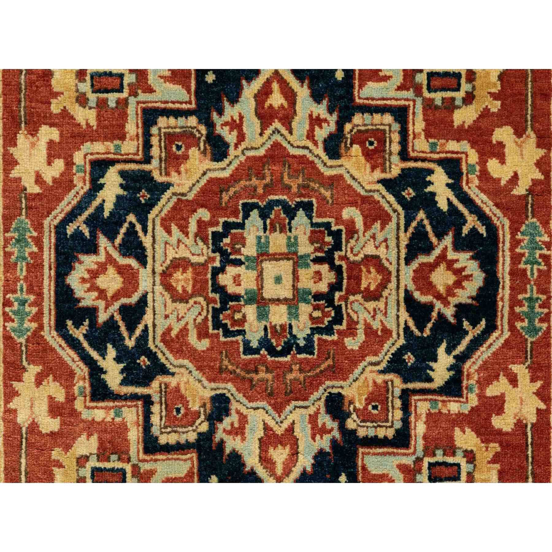 3'1" x 5'2" New Hand Knotted Red Cotton Rectangle Oriental Rug - MOA10262018