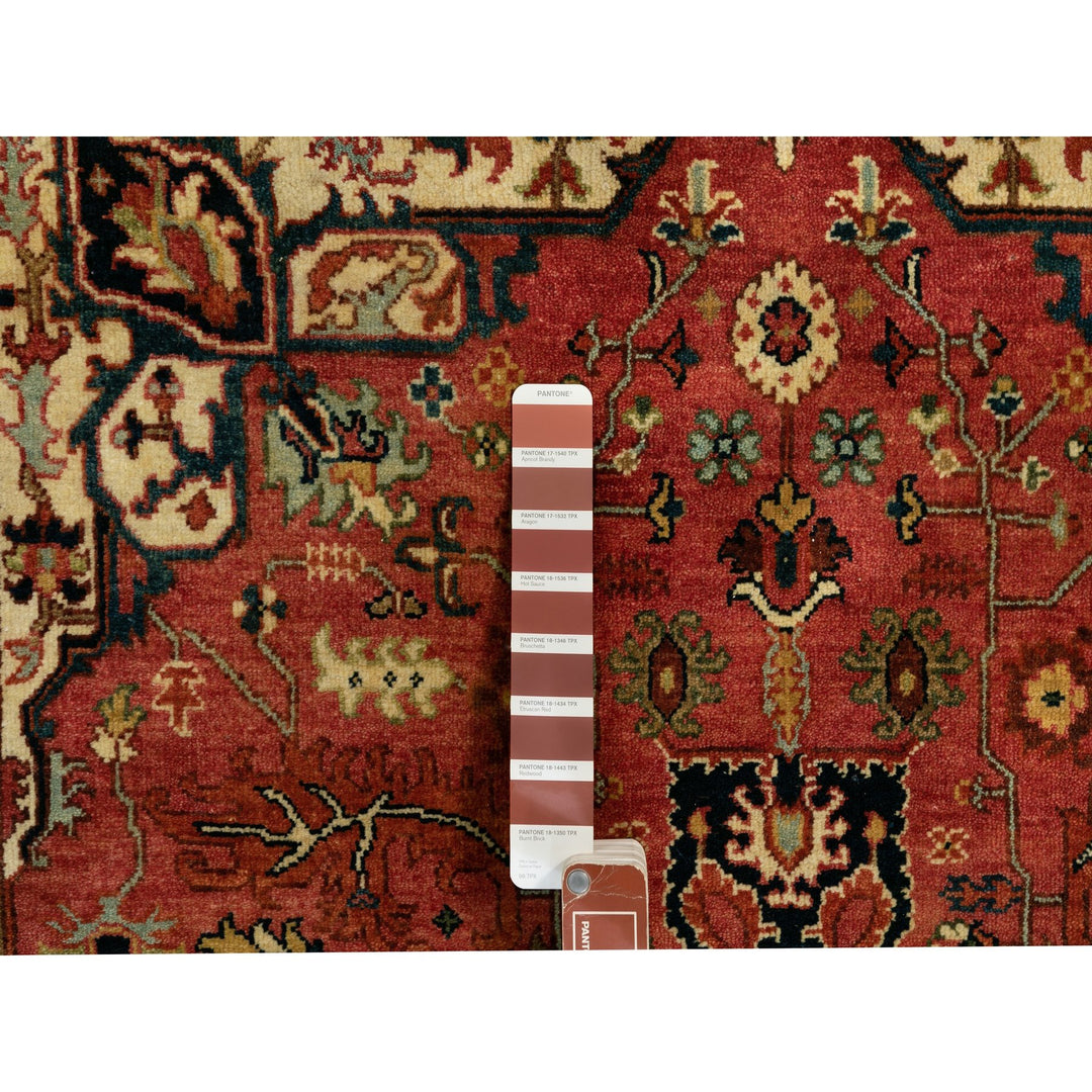 4'0" x 6'0" New Hand Knotted Red Wool Rectangle Oriental Rug - MOA10262019