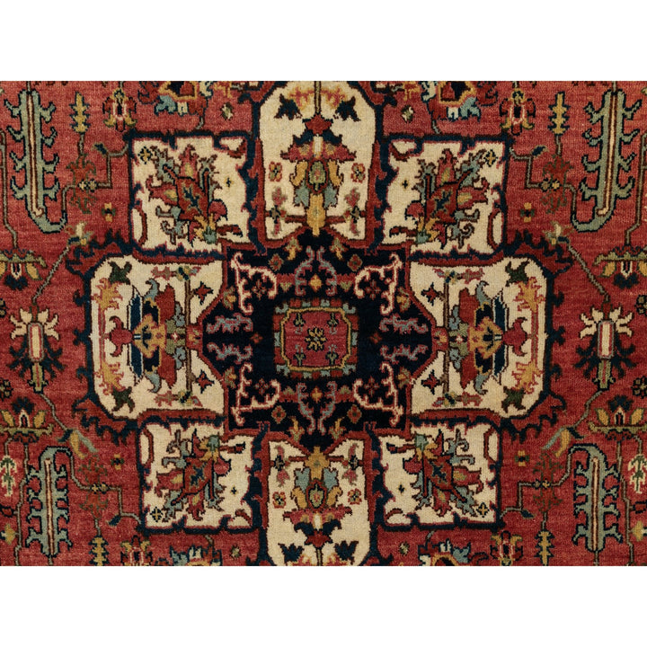 4'0" x 6'0" New Hand Knotted Red Wool Rectangle Oriental Rug - MOA10262019