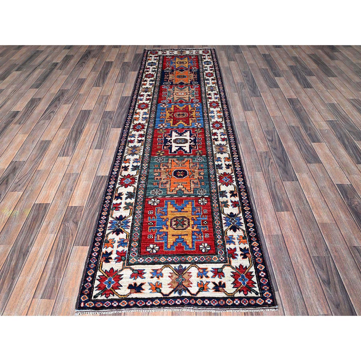 2'8" x 9'2" New Hand Knotted Red Wool Runner Oriental Rug - MOA102620