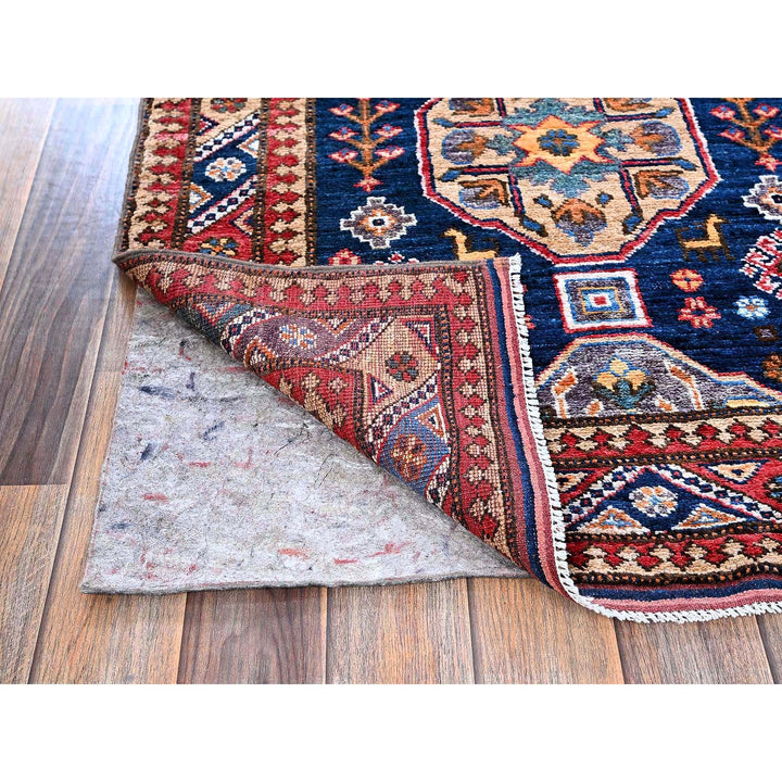 2'9" x 8'4" New Hand Knotted Blue Wool Runner Oriental Rug - MOA102621