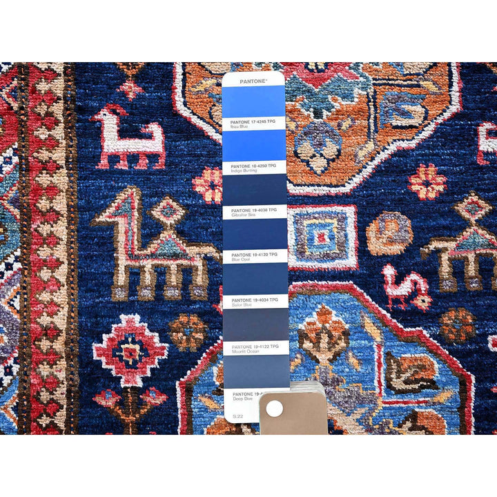 2'9" x 8'4" New Hand Knotted Blue Wool Runner Oriental Rug - MOA102621