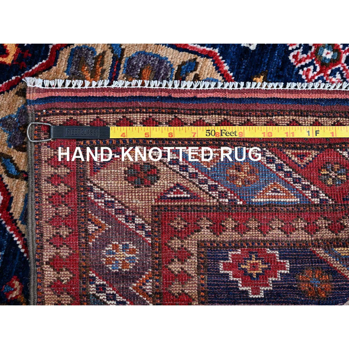 2'9" x 8'4" New Hand Knotted Blue Wool Runner Oriental Rug - MOA102621