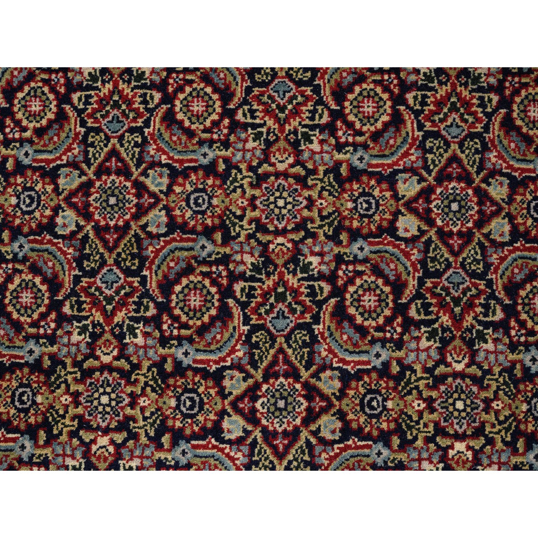 4'0" x 6'0" New Hand Knotted Black Wool & Silk Rectangle Oriental Rug - MOA10262345