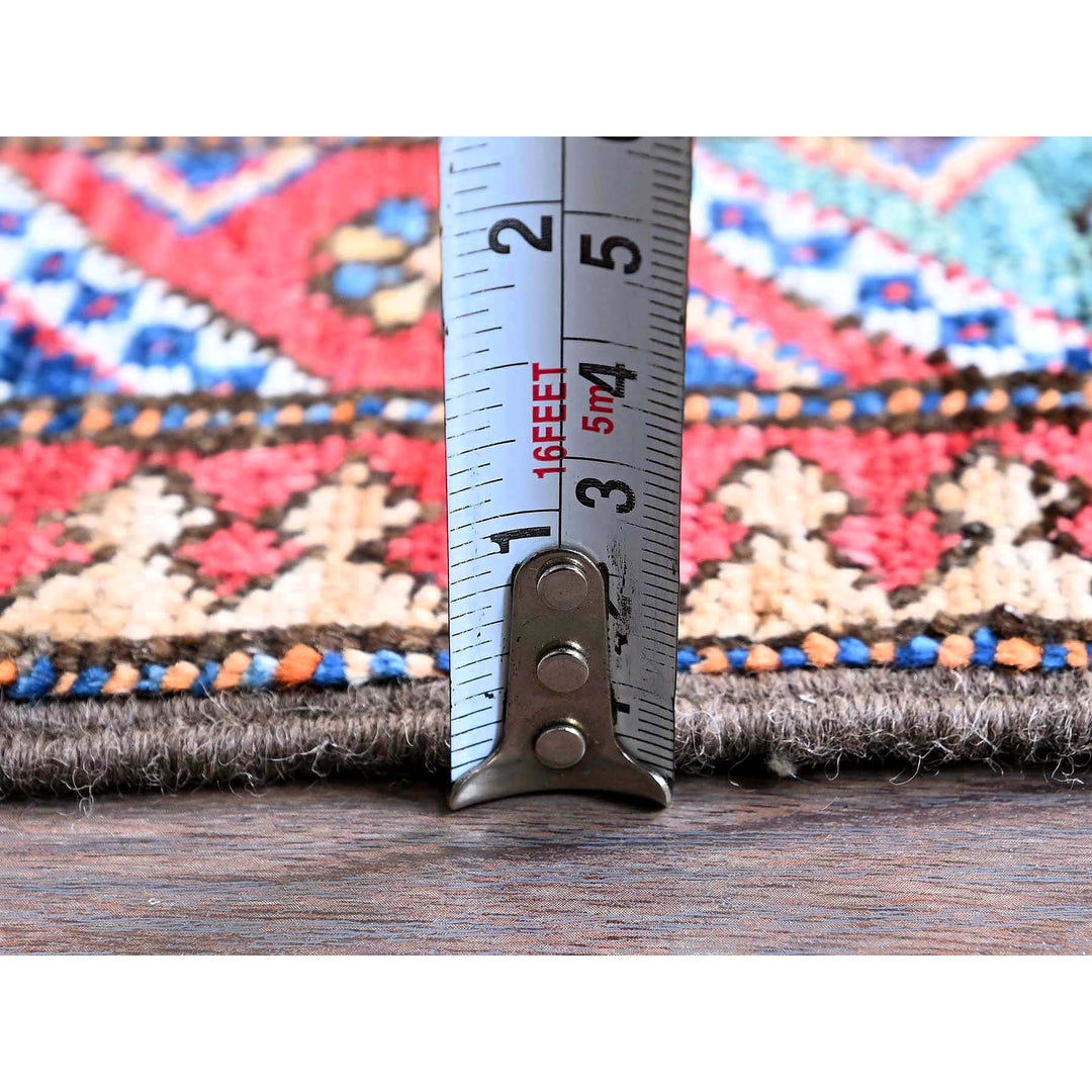 2'8" x 9'6" New Hand Knotted Blue Wool Runner Oriental Rug - MOA102623