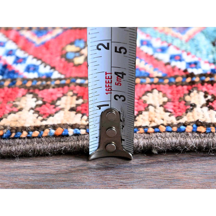 2'8" x 9'6" New Hand Knotted Blue Wool Runner Oriental Rug - MOA102623