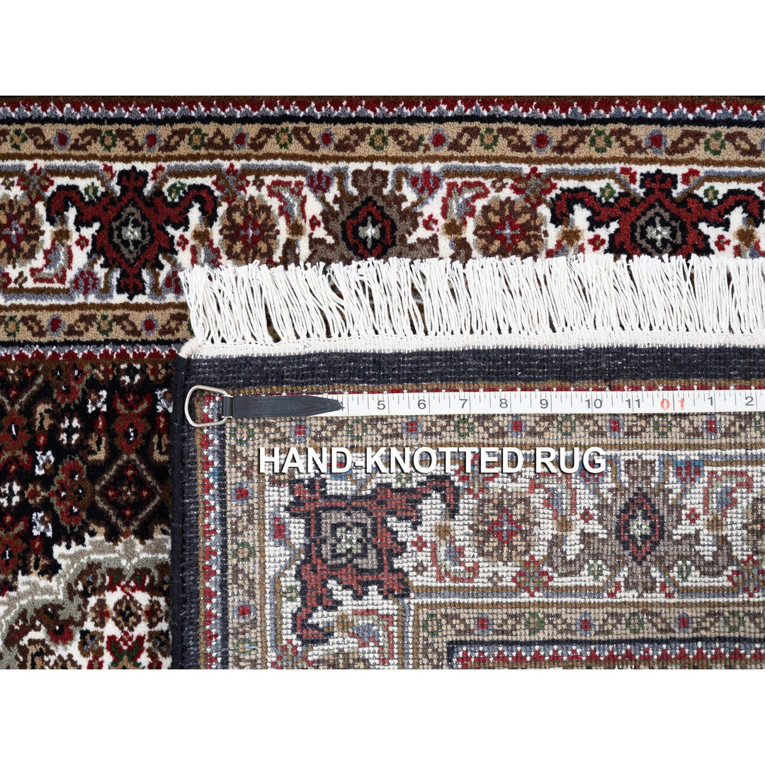 3'2" x 5'4" New Hand Knotted Black Wool Rectangle Oriental Rug - MOA10262491