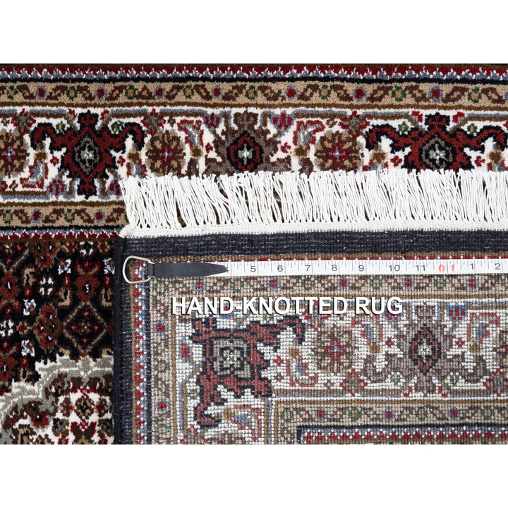 3'2" x 5'4" New Hand Knotted Black Wool Rectangle Oriental Rug - MOA10262491