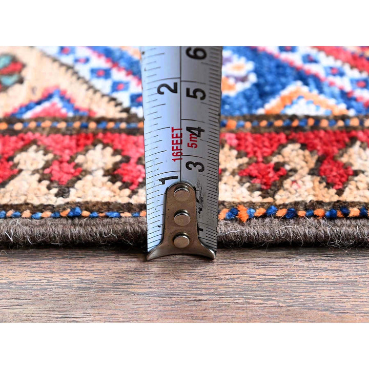 2'8" x 9'5" New Hand Knotted Blue Wool Runner Oriental Rug - MOA102624
