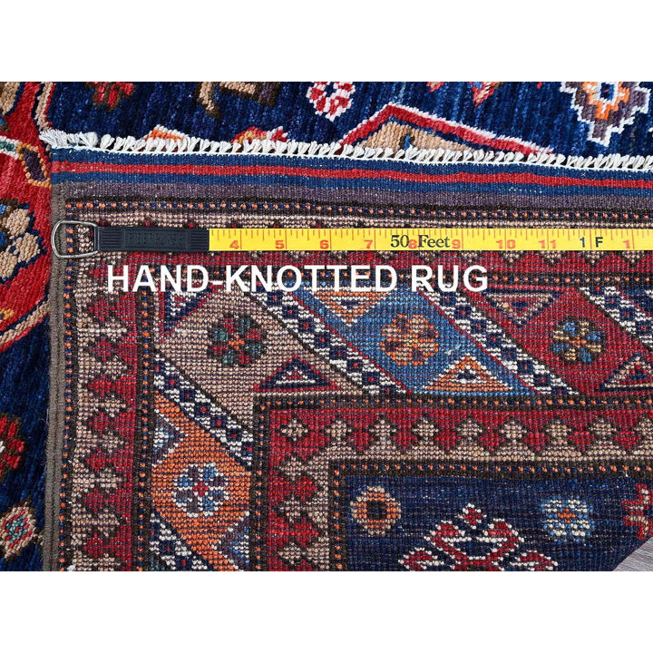 2'8" x 9'5" New Hand Knotted Blue Wool Runner Oriental Rug - MOA102624