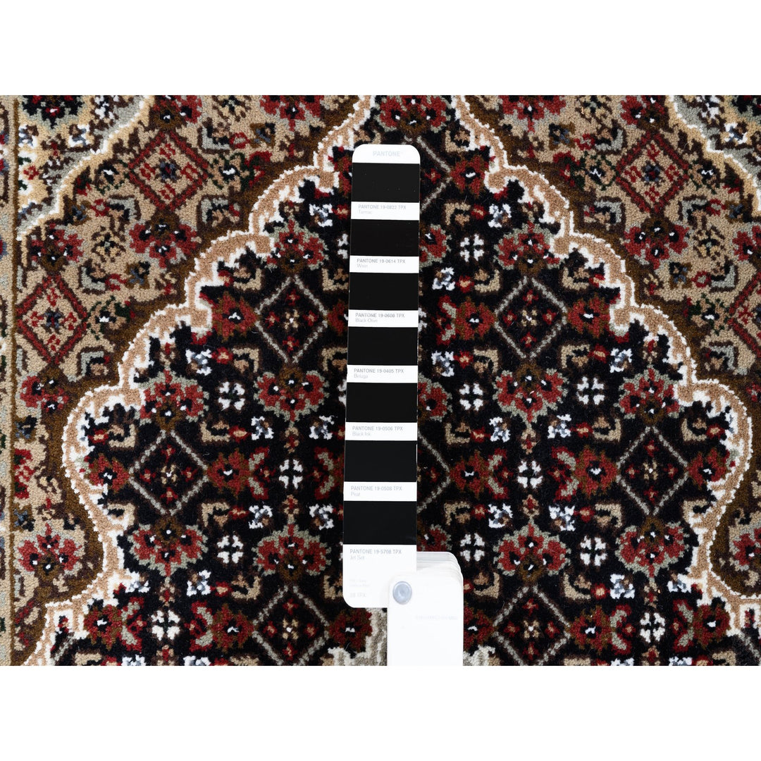 2'7" x 10'0" New Hand Knotted Black Wool Runner Oriental Rug - MOA10262503