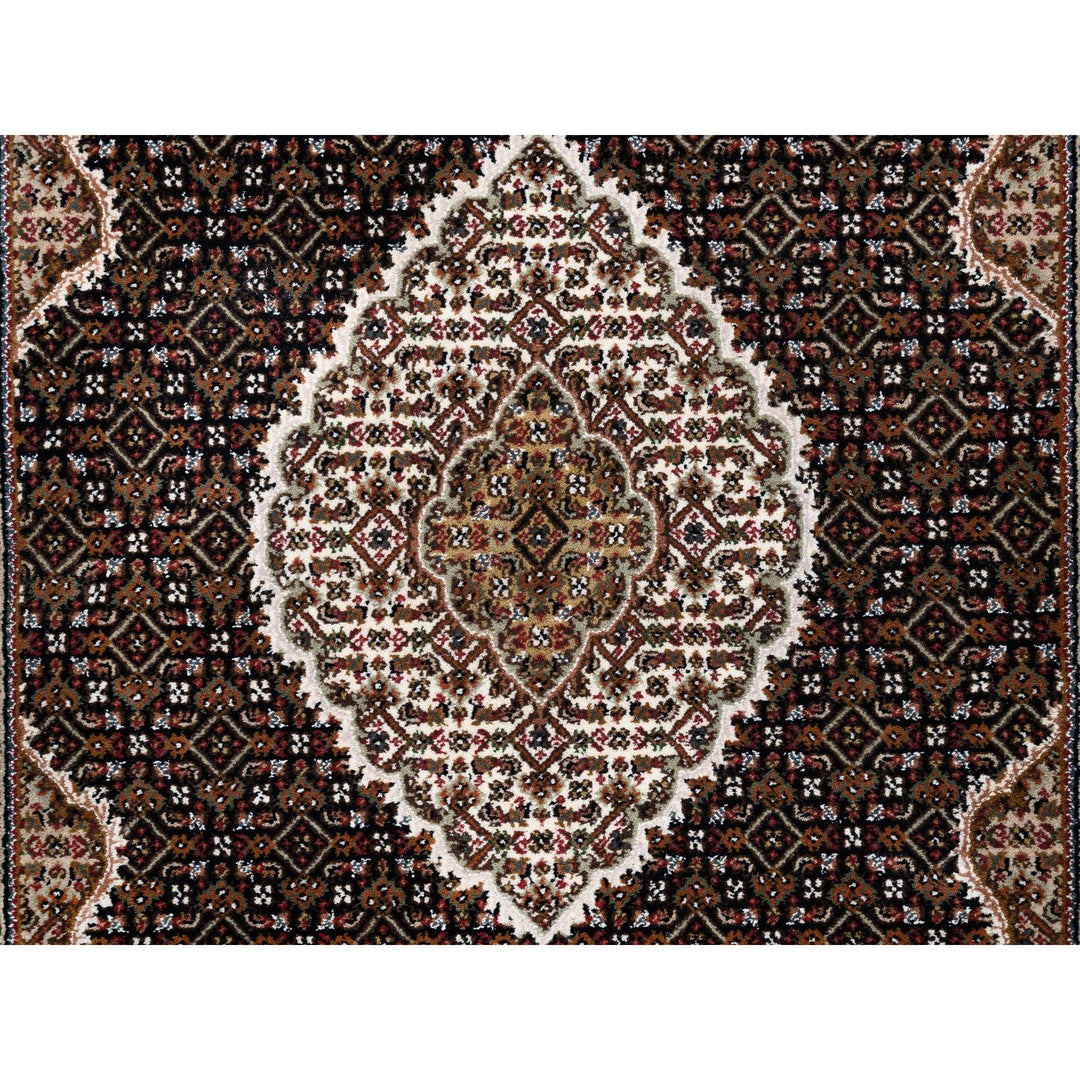 4'0" x 6'0" New Hand Knotted Black Wool Rectangle Oriental Rug - MOA10262568