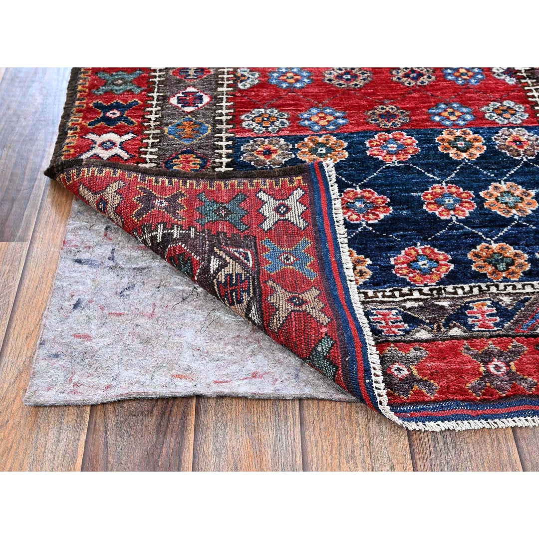 2'8" x 7'7" New Hand Knotted Red Wool Runner Oriental Rug - MOA102625