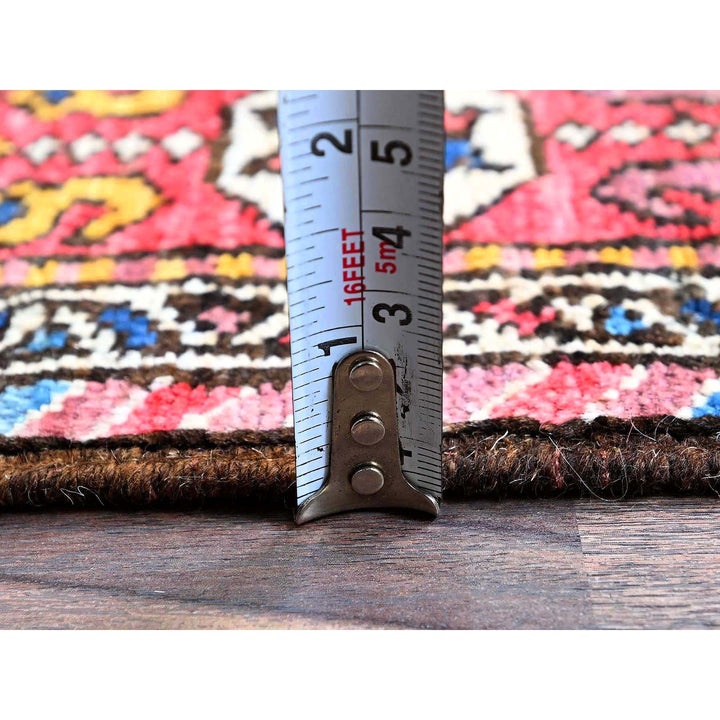 3'1" x 9'7" New Hand Knotted Blue Wool Runner Oriental Rug - MOA102626