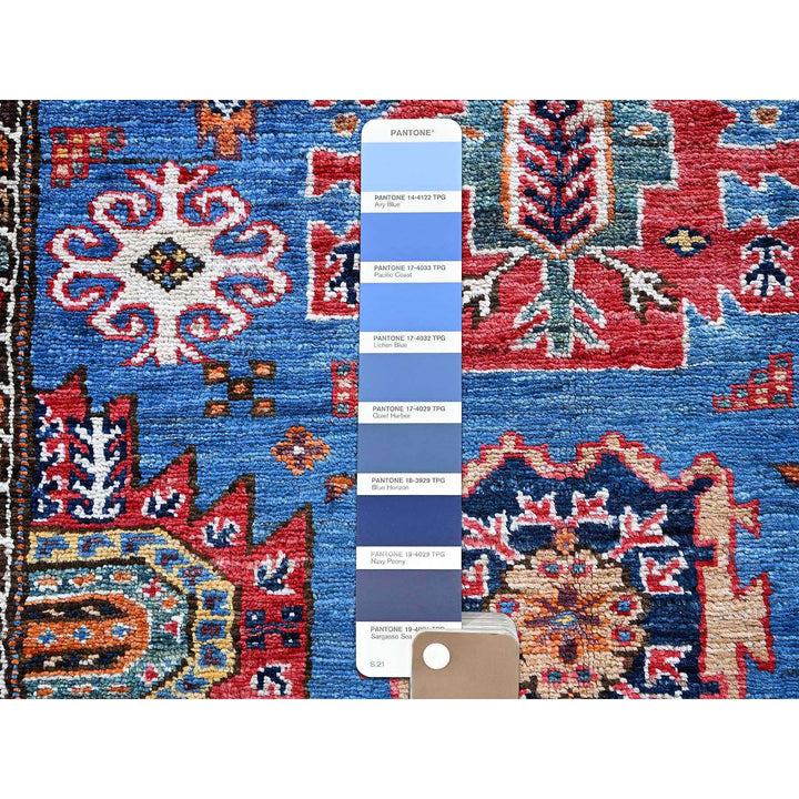 2'11" x 4'6" New Hand Knotted Blue Wool Rectangle Oriental Rug - MOA102627