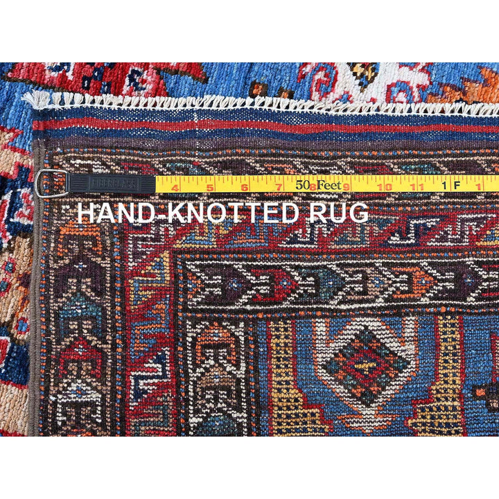 2'11" x 4'6" New Hand Knotted Blue Wool Rectangle Oriental Rug - MOA102627