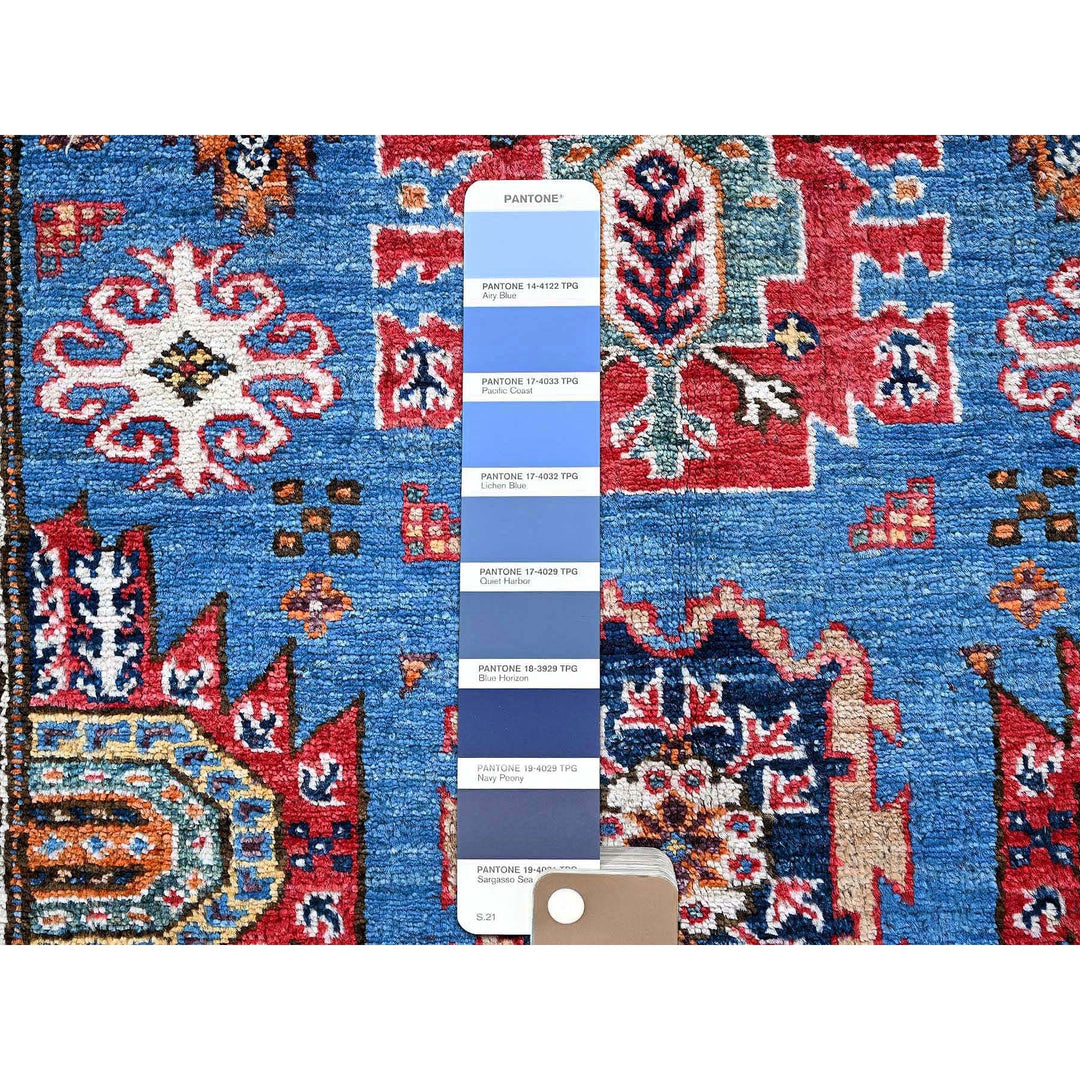 2'10" x 4'6" New Hand Knotted Blue Wool Rectangle Oriental Rug - MOA102628