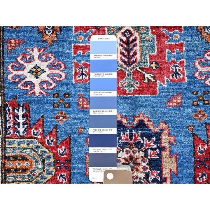 2'10" x 4'6" New Hand Knotted Blue Wool Rectangle Oriental Rug - MOA102628