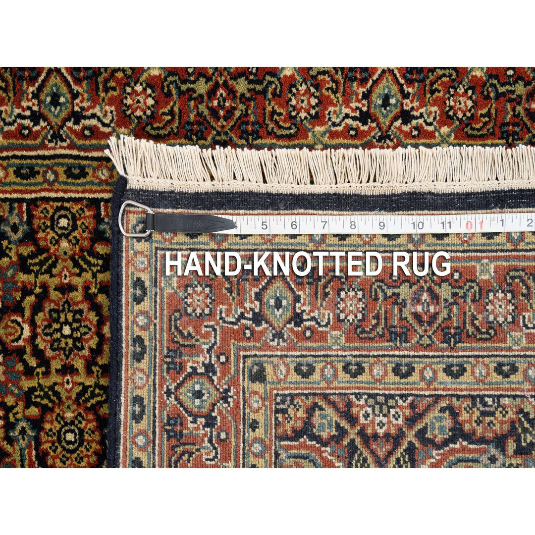 2'8" x 9'9" New Hand Knotted Black Wool Runner Oriental Rug - MOA10263011