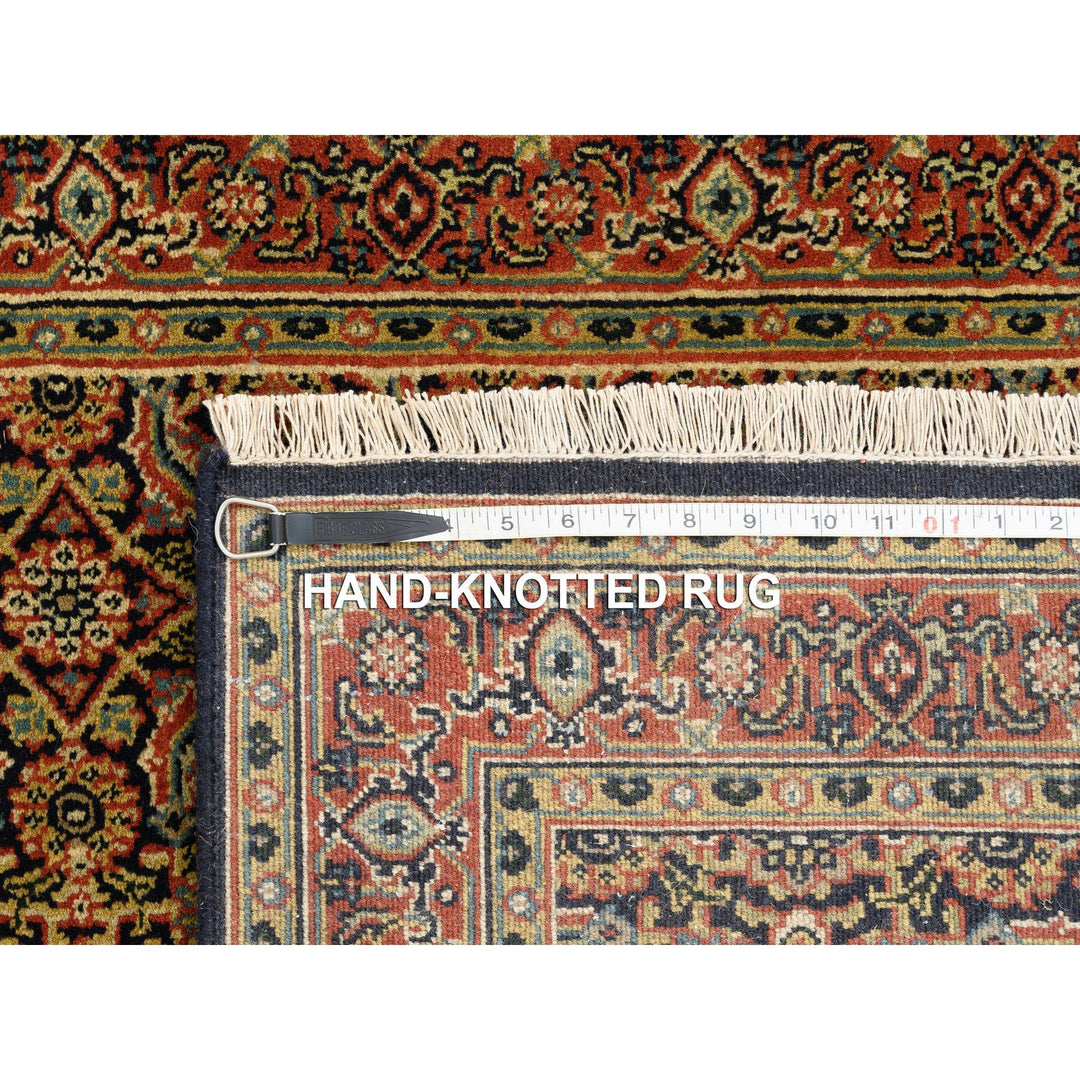 2'9" x 12'4" New Hand Knotted Black Wool Runner Oriental Rug - MOA10263023