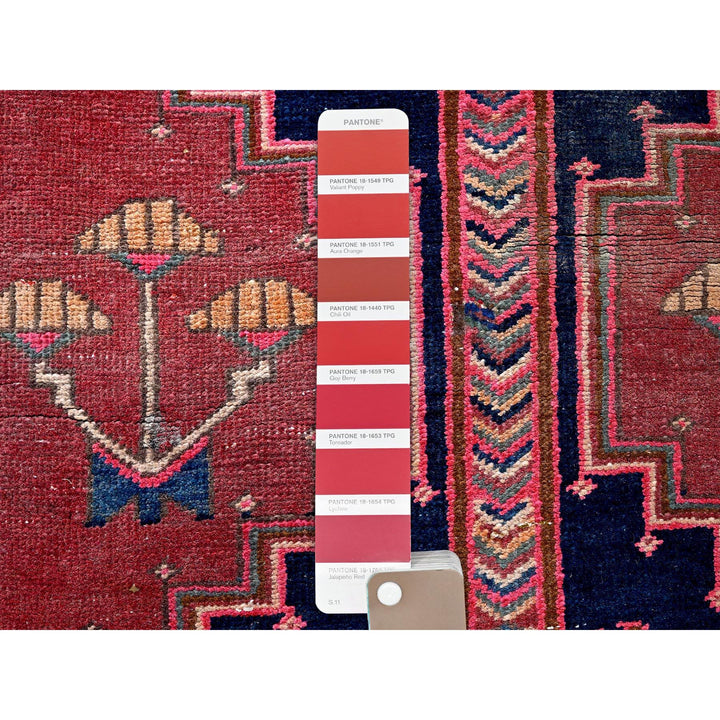 2'4" x 6'5" Vintage Hand Knotted Red Wool Runner Oriental Rug - MOA102632