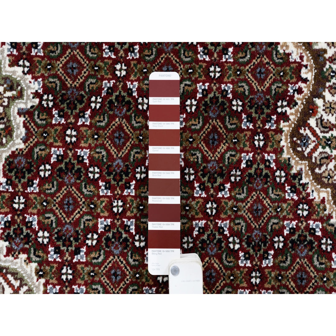 5'9" x 9'0" New Hand Knotted Red Cotton Rectangle Oriental Rug - MOA10263318