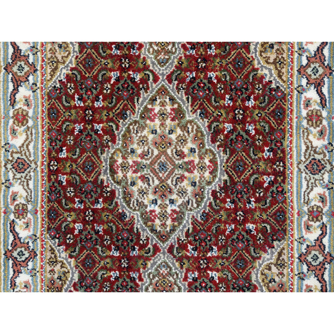 2'0" x 3'1" New Hand Knotted Red Cotton Rectangle Oriental Rug - MOA10263349