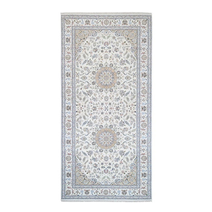 8'0" x 16'2" New Hand Knotted Ivory Wool Runner Oriental Rug - MOA10263395