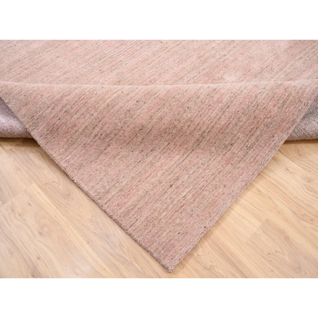 8'2" x 10'0" New Hand Loomed Pink Wool Rectangle Oriental Rug - MOA10263489