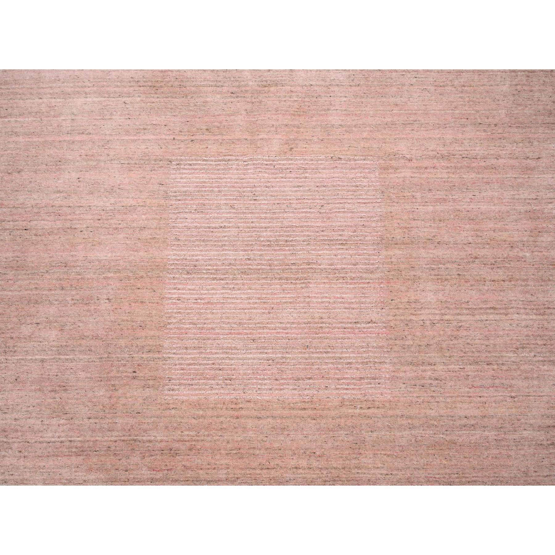 8'2" x 10'0" New Hand Loomed Pink Wool Rectangle Oriental Rug - MOA10263489