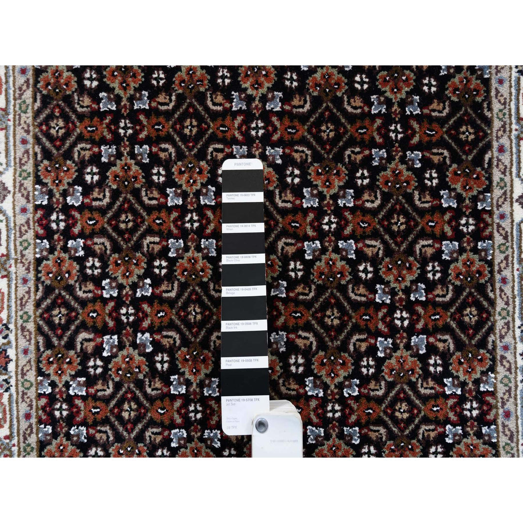 2'5" x 20'0" New Hand Knotted Black Wool Runner Oriental Rug - MOA10263530