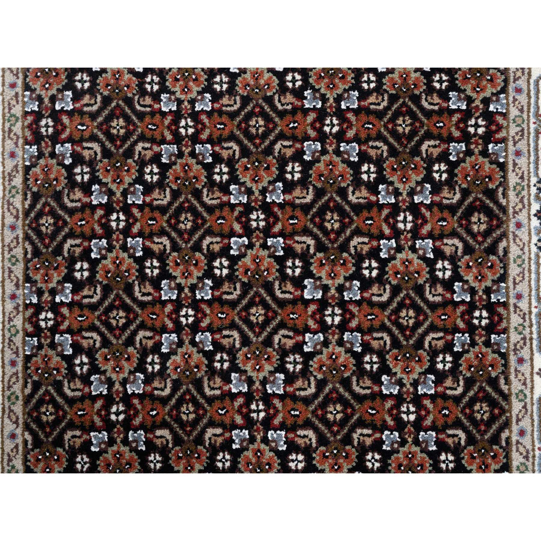 2'5" x 20'0" New Hand Knotted Black Wool Runner Oriental Rug - MOA10263530