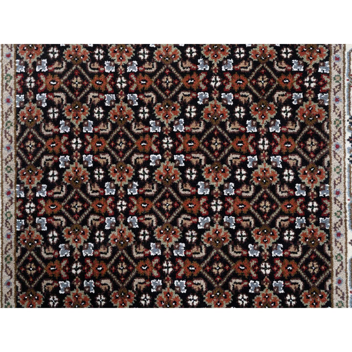 2'5" x 20'0" New Hand Knotted Black Cotton Runner Oriental Rug - MOA10263530