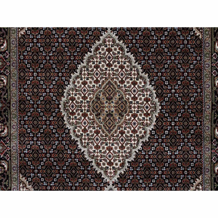 5'0" x 8'2" New Hand Knotted Black Cotton Rectangle Oriental Rug - MOA10263536